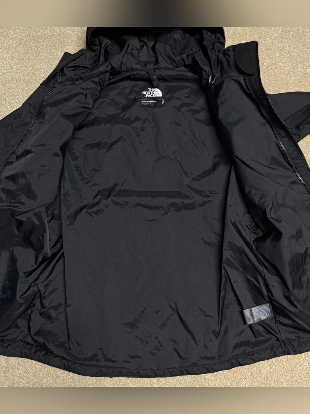 The North Face DryVent Hooded Waterproof Rain Jacket Women Small Black Light - Picture 4 of 12